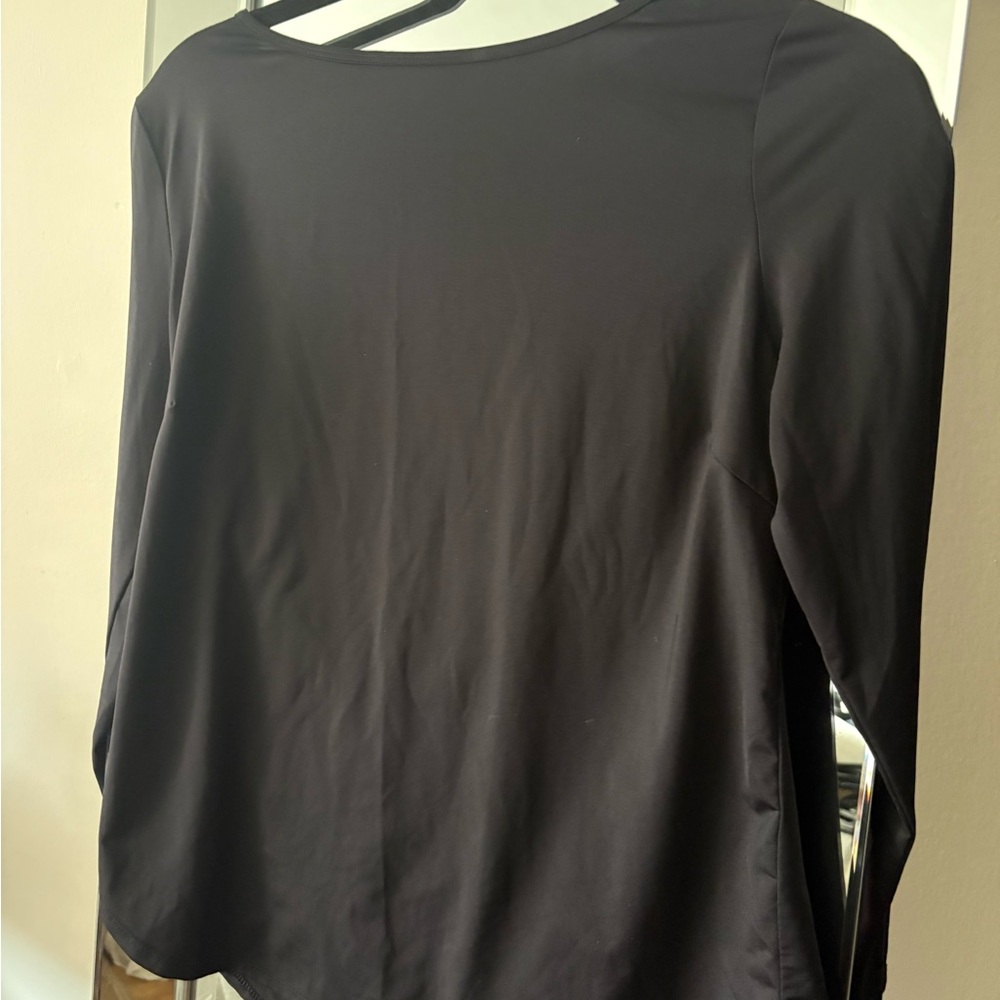 JoyLab Black Long-Sleeve Boatneck Top
